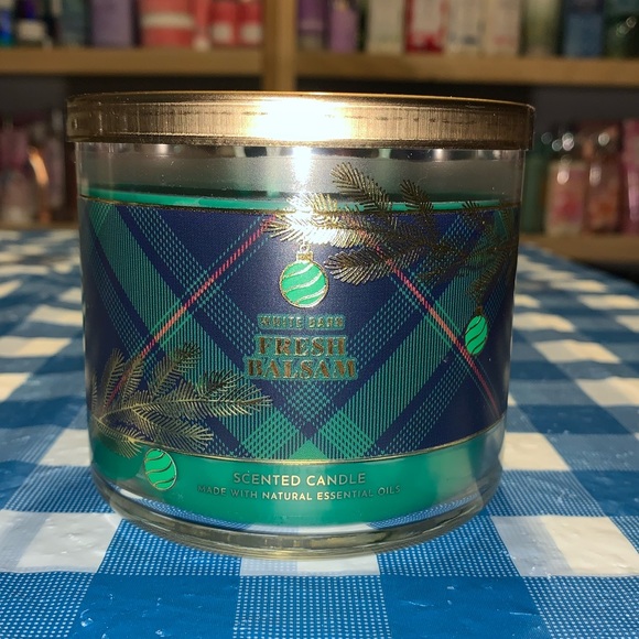 Bath & Body Works White Barn Fresh Balsam 3-Wick Candle - Picture 1 of 1